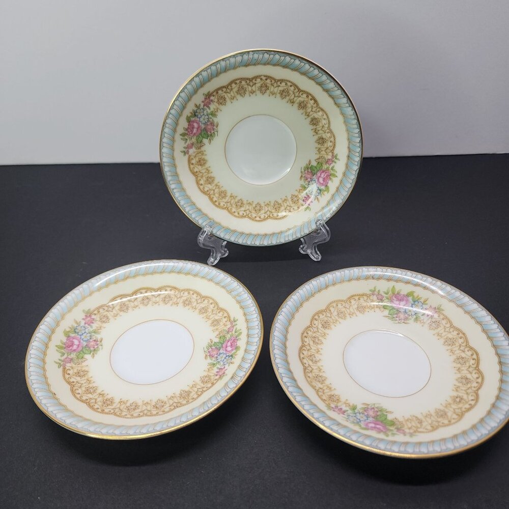 Vintage Noritake China Juno 716 Set of 3 Saucer Plates #103037 JAPAN